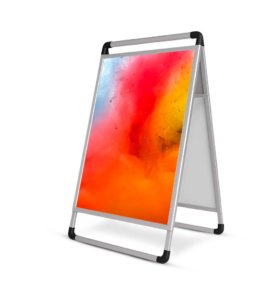 Алюминиевый штендер с клик-рамкой двусторонний рекламный