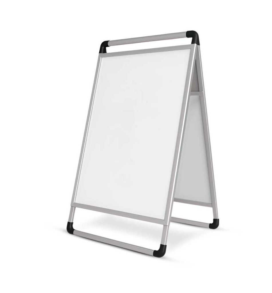 Алюминиевый штендер с клик-рамкой двусторонний рекламный