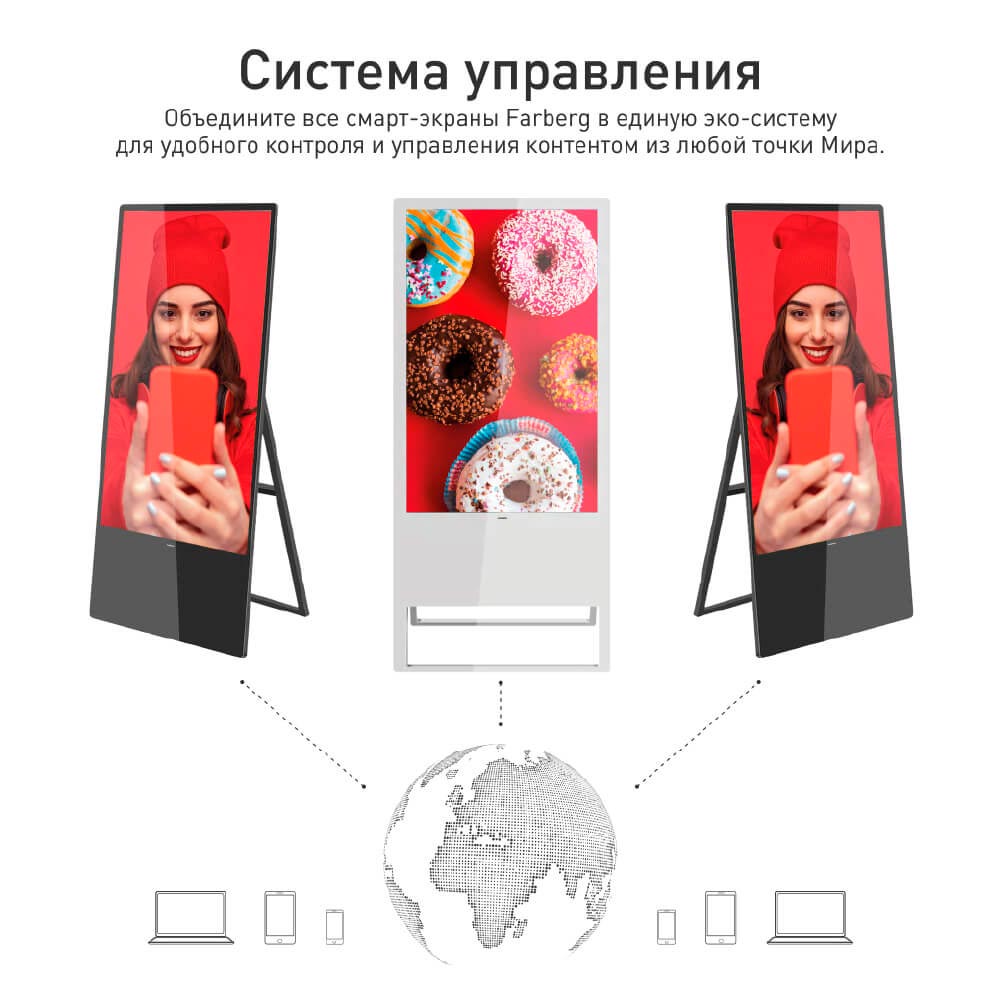 Poster Мобильный рекламный экран для помещений