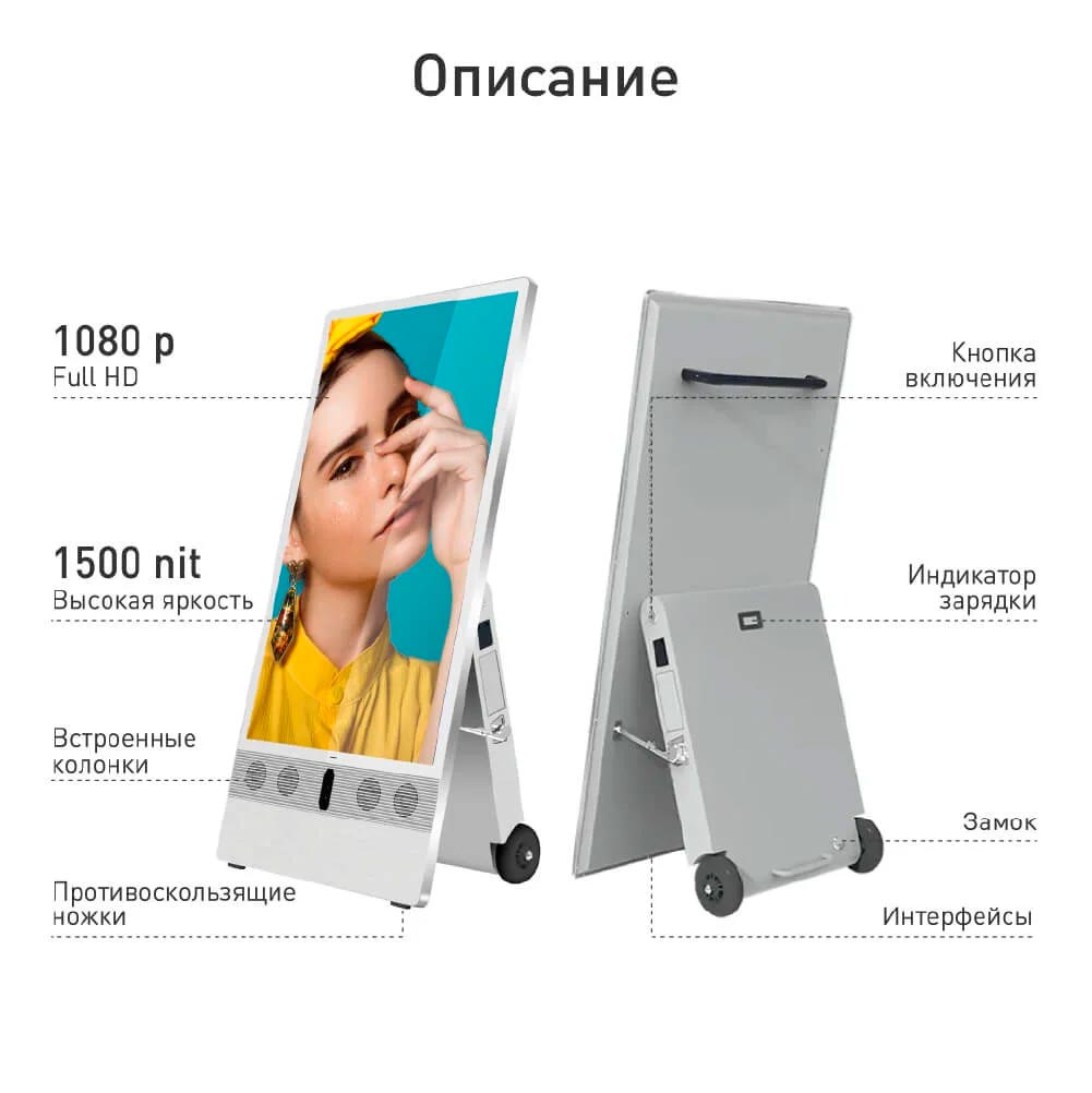 Street Poster — рекламный экран (портативный, автономный) для улицы