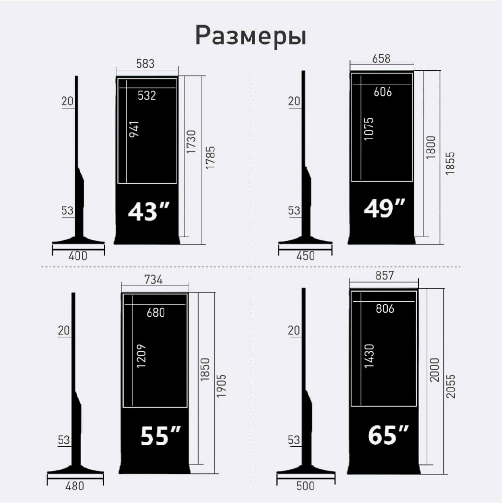 Touch рекламный сенсорный экран (киоск)